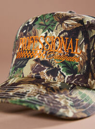 Professional Tailgater Camo Trucker Hat Detail 2 - TULLABEE