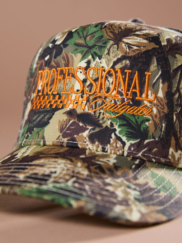 Professional Tailgater Camo Trucker Hat Detail 2 - TULLABEE