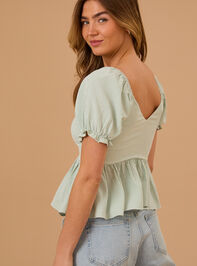 Carper Gingham Babydoll Top Detail 5 - TULLABEE