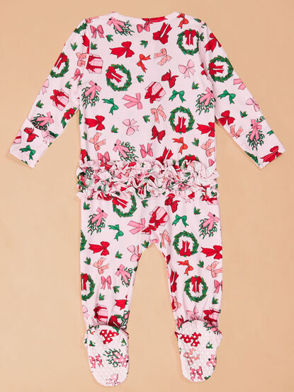 Christmas Cheer Ruffle Footie - TULLABEE