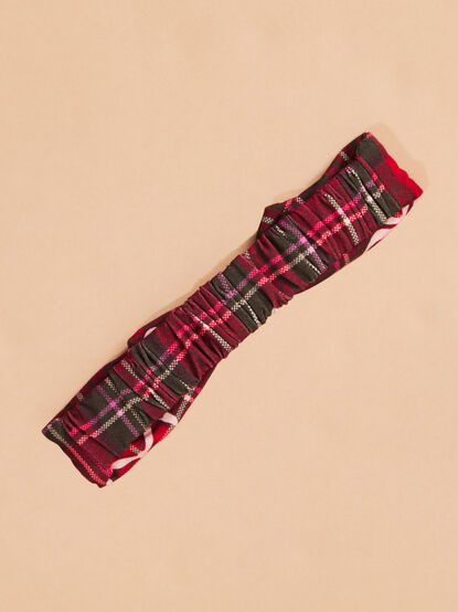 Hadley Bow Plaid Headband - TULLABEE