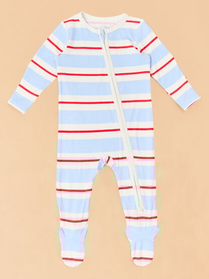 Garrett Striped Footie - TULLABEE