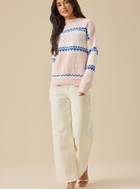 Maya Snowflake Chenille Sweater Detail 2 - TULLABEE