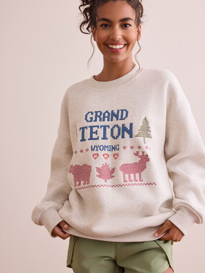 Grand Teton Embroidered Crewneck - TULLABEE
