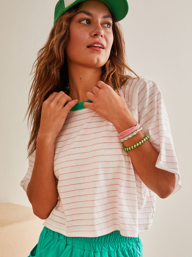 Reset Striped Boxy Tee Detail 7 - TULLABEE