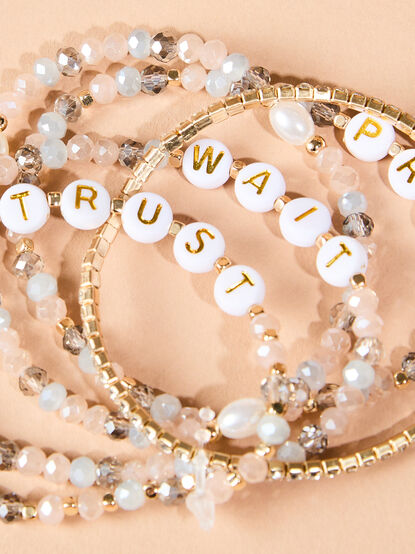 Pray, Wait, Trust Bracelet Set - TULLABEE