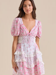 Aderny Floral Mini Dress Detail 4 - TULLABEE