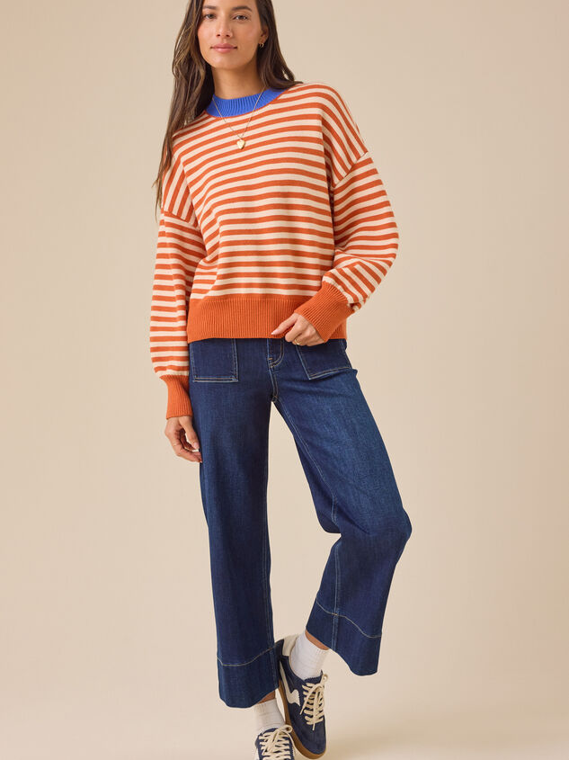 Gracie Striped Sweater Detail 2 - TULLABEE