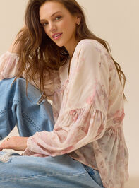 Illea Floral Boho Blouse Detail 2 - TULLABEE