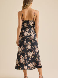 Luci Satin Floral Maxi Dress Detail 4 - TULLABEE