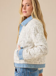 Katy Floral Quilted Jacket Detail 4 - TULLABEE