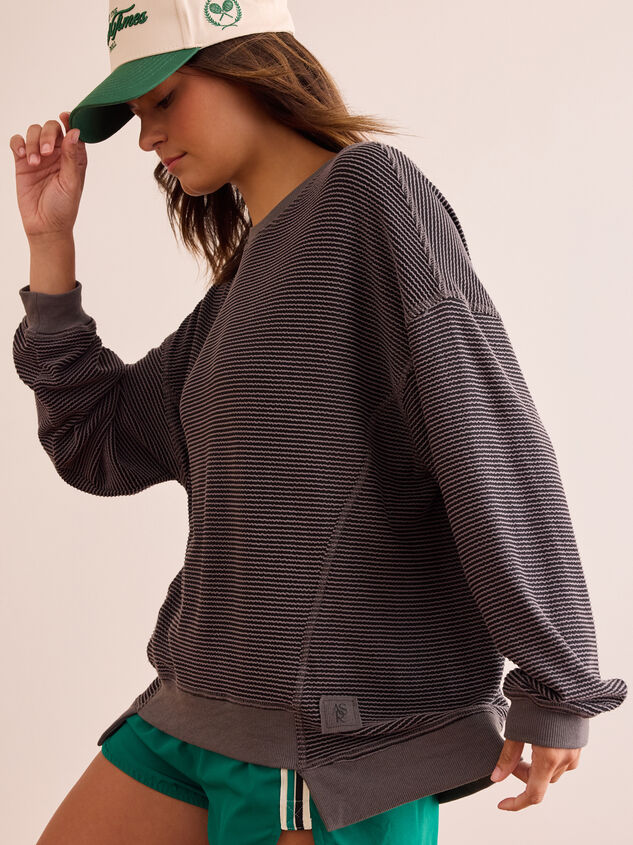 Dig Deep Striped Crewneck Detail 4 - TULLABEE