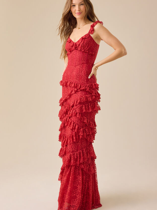 Eliana Lace Maxi Dress Detail 4 - TULLABEE