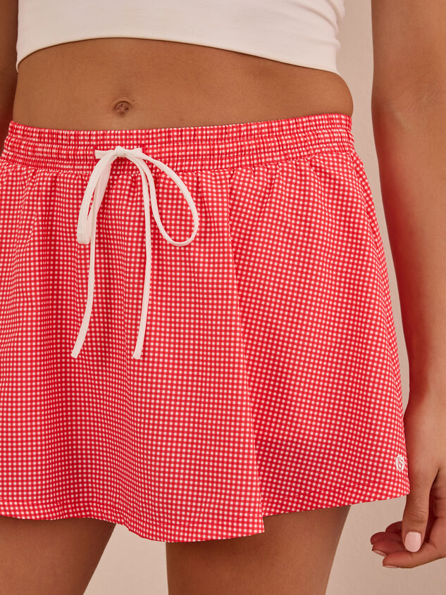 Picnic Perfect Gingham Boxer Skort Detail 2 - TULLABEE