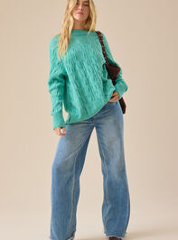 Maude Cozy Cable Sweater Detail 3 - TULLABEE