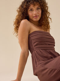 Serena Strapless Midi Dress Detail 3 - TULLABEE