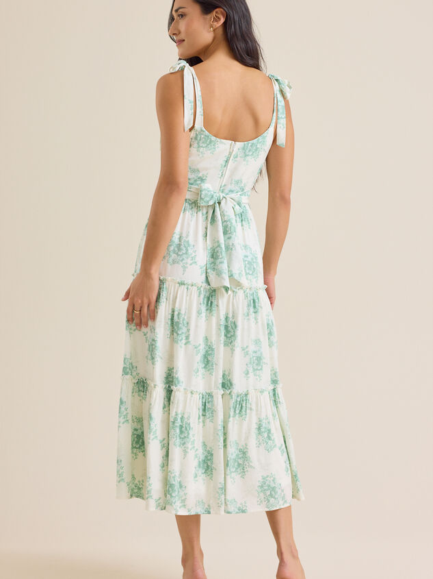 Becka Floral Maxi Dress Detail 4 - TULLABEE