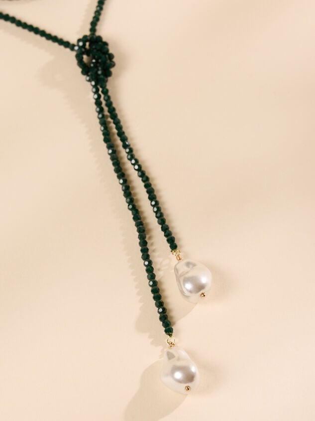 Beaded Wrap Baroque Pearl Necklace Detail 2 - TULLABEE