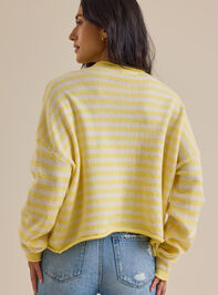 Sophia Stripe Cardigan Detail 4 - TULLABEE