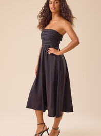 Serena Strapless Midi Dress Detail 2 - TULLABEE