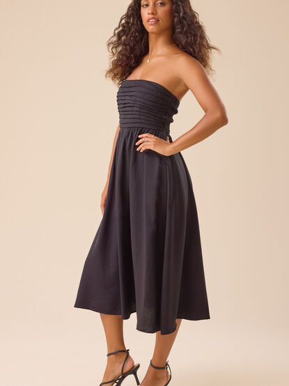 Serena Strapless Midi Dress - TULLABEE