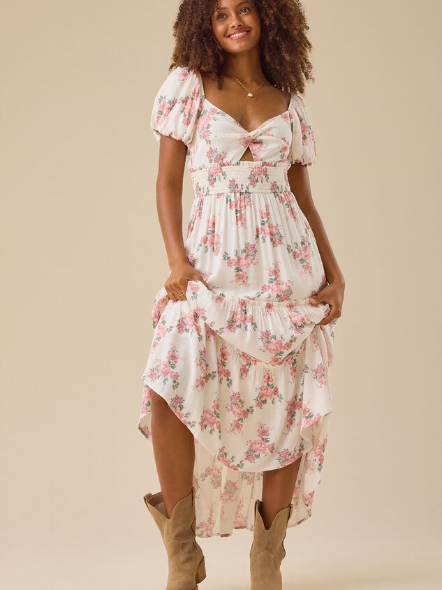 Nalia Floral Maxi Dress Detail 3 - TULLABEE