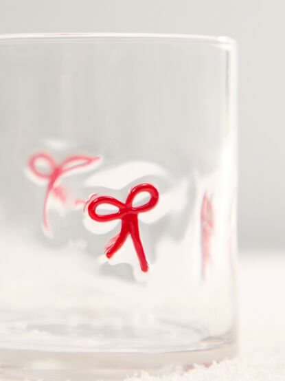 Red Bows Juice Glass - TULLABEE
