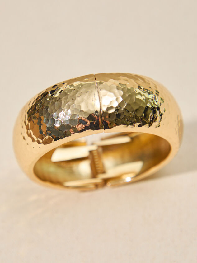 Hammered Bangle Bracelet Detail 2 - TULLABEE