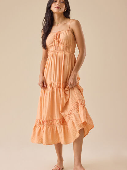 Callie Tiered Midi Dress - TULLABEE
