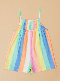 Charity Striped Toddler Halter Romper Detail 3 - TULLABEE