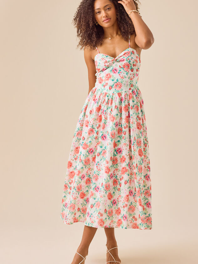Peggy Floral Maxi Dress Detail 2 - TULLABEE