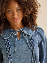 Paige Denim Collared Top Detail 3 - TULLABEE