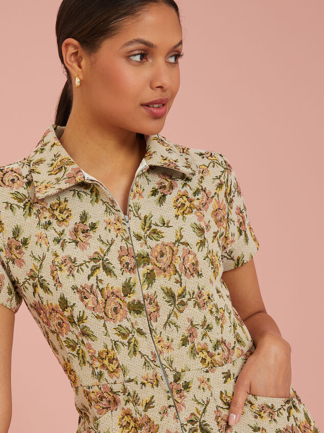 Floral Tapestry Romper Detail 3 - TULLABEE