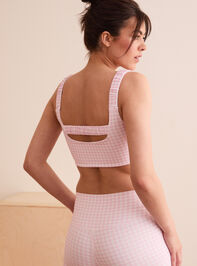 Step Up Gingham Sports Bra Detail 2 - TULLABEE