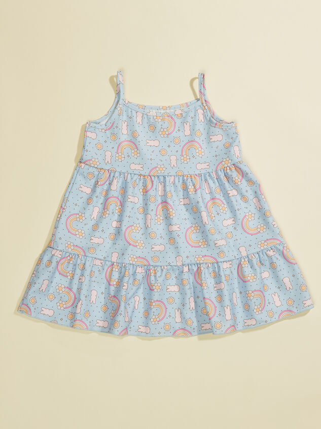 Rainbow Peeps Toddler Dress Detail 1 - TULLABEE