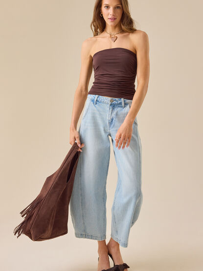 Georgia Ruched Seamless Tube Top - TULLABEE
