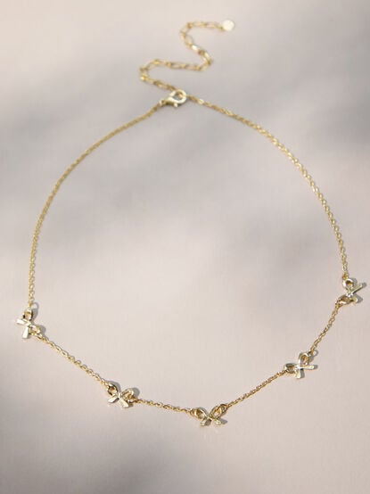 Gold Bow Station Choker - TULLABEE