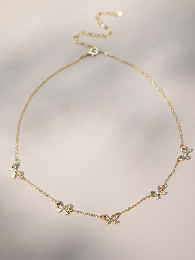 Gold Bow Station Choker Detail 2 - TULLABEE