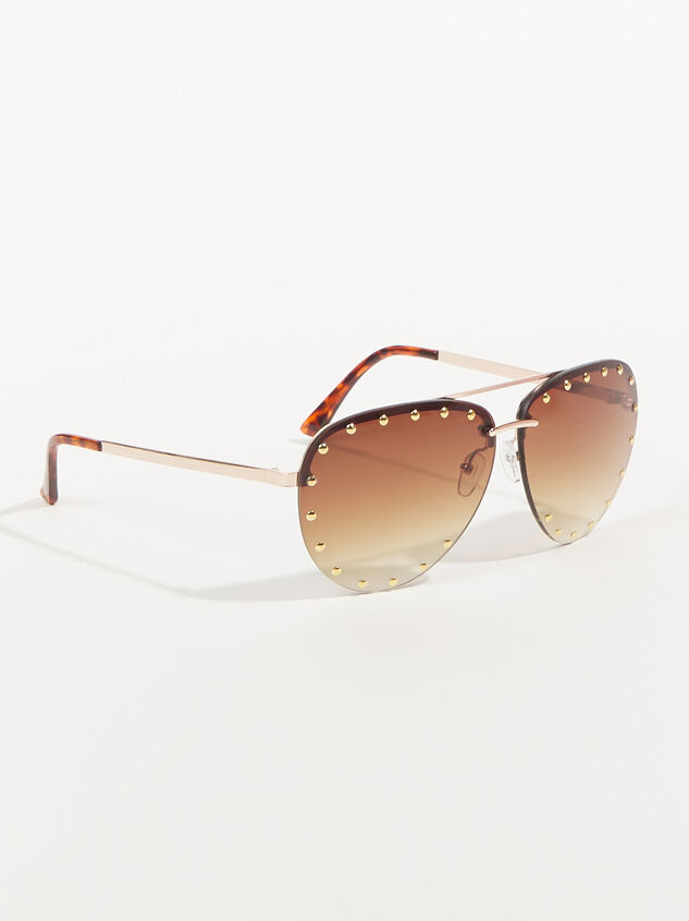 Mia Studded Aviator Sunglasses Detail 2 - TULLABEE