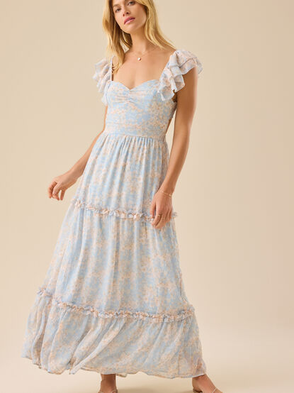 Auburn Floral Maxi Dress - TULLABEE