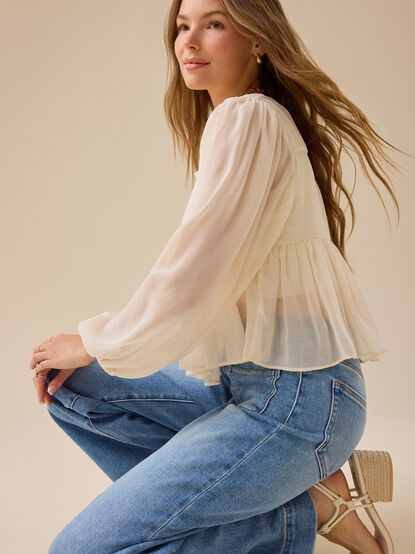 Darsea Chiffon Babydoll Top - TULLABEE