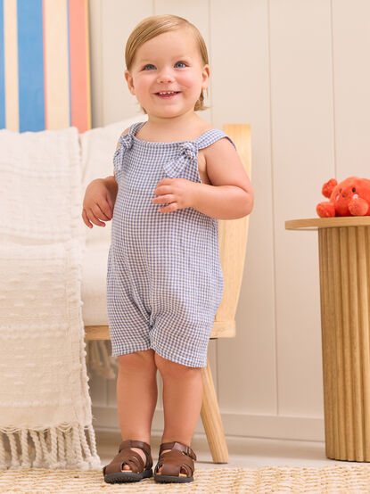 Lyle Gingham Knot Shortall - TULLABEE