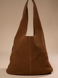 Millie Suede Fringe Tote Bag Detail 3 - TULLABEE