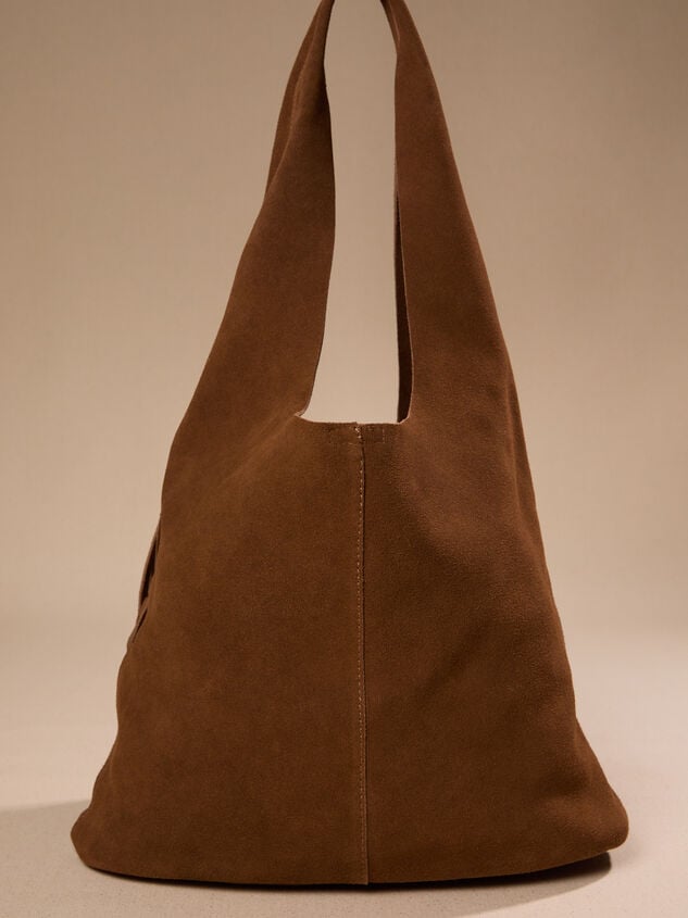 Millie Suede Fringe Tote Bag Detail 3 - TULLABEE