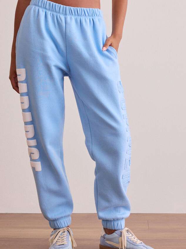 Summer Paradise Fleece Jogger Detail 4 - TULLABEE
