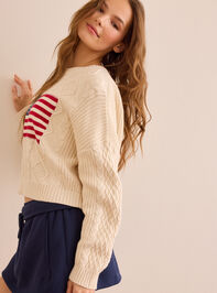 USA Flag Sweater Detail 4 - TULLABEE