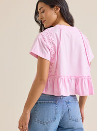 Avery Eyelet Babydoll Top Detail 4 - TULLABEE