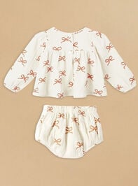 Ruby Bows Top and Bloomer Set by Rylee + Cru Detail 2 - TULLABEE