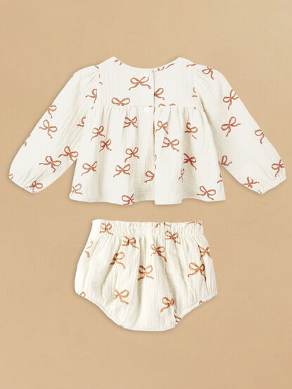 Ruby Bows Top and Bloomer Set by Rylee + Cru - TULLABEE