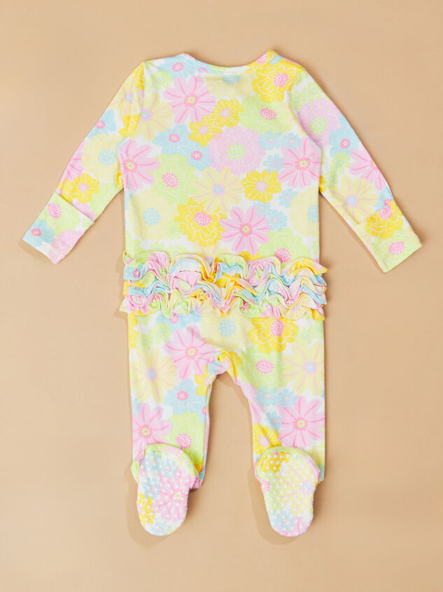 Dreamy Dahlias Footie and Headband Set Detail 4 - TULLABEE